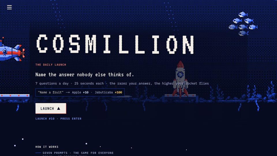 Cosmillion gameplay screenshot