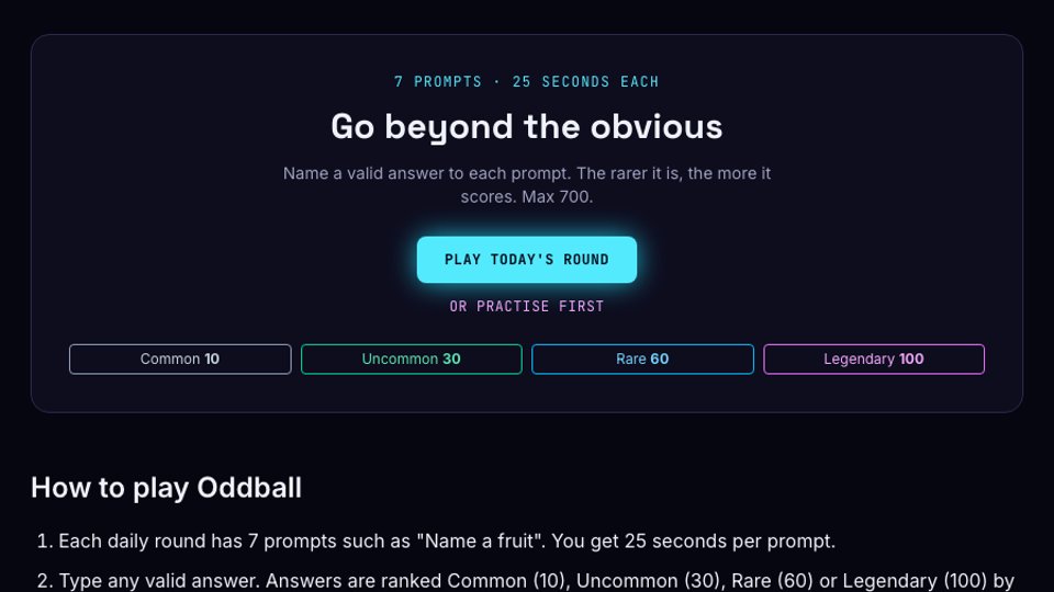 Oddball gameplay screenshot